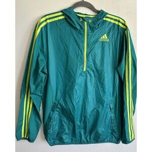 Adidas Windbreaker Jacket Hooded Full Zip Size S Vintage